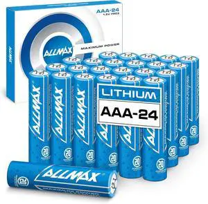 Allmax AAA Maximum Power Lithium Batteries (24 Count)  Longest Lasting, Leakproof, 20-Year Shelf Life, Ultimate Performance (1.5V)