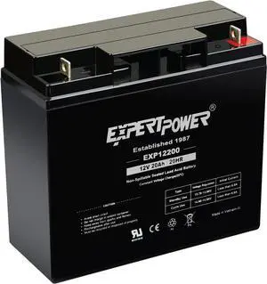 ExpertPower 12 Volt 20 Ah EXP12200 Rechargeable SLA Battery