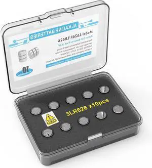 Button Cell Batteries (L736 & LR626)  30 Count (10 x 3-Pack) 4.5V for Laser Boresighter, Training Cartridge, Toys, LED Flashlight  AG3/LR41/L626F/377/392/384/CX66W Replacement