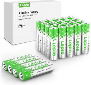 Lepro AA Batteries 24 Pack (Reclosable Packaging) - 1.5V Alkaline Double A Batteries with 2800mAh Max Long-Lasting Power, Leak-Proof & Corrosion-Resistant, Ideal for Home & Office Devices