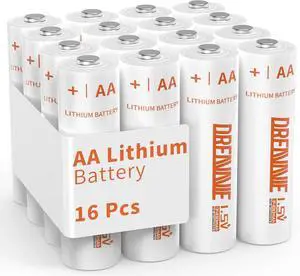 Lithium Batteries AA [Non-Rechargeable]- 1.5V Double A Premium Lithium AA Batteries for Blink Outdoor,Flashlight,Toys,Other Daily Gadgets[16 Pack/3400mAh]