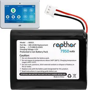 rapthor 7950mAh Replacement Battery 300-10186 for ADT Command Smart Security Panel 3.6V / 3.7V / 4.2V 29.42Wh