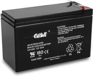 Casil 12v 8ah Battery CA1280 F2 Sealed Lead Acid (SLA) Battery