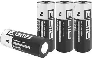 4X EEMB ER18505 Nonrechargeable 3.6V Lithium Battery Li-SOCL 4100mAh High Capacity UL Certified Single-Use 3.6V Lithium Thionyl Chloride Battery DO NOT Charge Battery