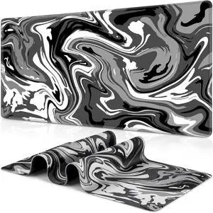 Canjoy Gaming Mouse Pad, Fluid Pattern Mouse Pad 31.5x11.8inch Large Extended Computer Mouse Mat Keyboard Full Desk Mousepad for Gaming, Office, Home