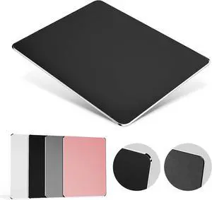 Hard Metal Mouse Pad for Desk Aluminum Solid Mouse Pad for Magic Mouse and Pro/Air with Stable Rubber Base Firm Mousepad for Travel and Home Office (Black)