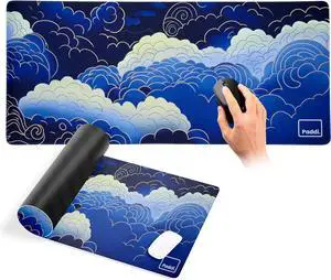 XXL Gaming Mouse Pad, Large Mouse Pad, Office Mat, Non-Slip Rubber Base  Extra Large Size: 35.1 x 15.8  Clouds