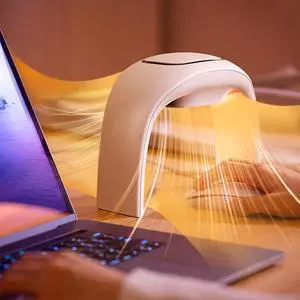Heated Mouse Pad Hand Warmer, [ Upgraded Chip, Longer Lifespan]110V Heated Desk Warmer for Office Gaming Adjustable Temperature with 5ft Cable,Xuenair Desktop Hand Warmer for Kids Men and Women--White