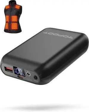.  Heated Vest Battery Pack Compatible with ORORO and Venustas, NORSENN, Portable Power Bank with LED Display for  USB heated Vests Jacket Camping Chair Blanket(NOT for 12V