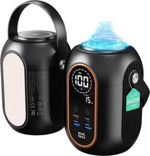 Minthouz 54000mAh Portable Power Station with 65W Power Adapter, 140W USB C Fast Charging Small Generator, Wireless Power Bank with Versatile Camping Lighting for Camping, Travel and Home Emergencies.