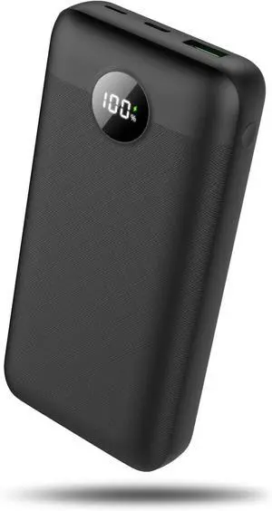 Lightest 5V 2A USB 20000mAh Heated Vest Battery Pack, Power Bank for Heated Jacket, Hoodies, Stadium Seats, Fast Recharging Portable Charge for Heated Clothing, Camping Chair (Black, 20000mAh)