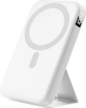 Magnetic Portable Charger, 10000mAh Power Bank with Leather Foldable Stand - Travel Essentials, USB-C 20W Fast Charging for Magsafe Battery Pack, Compatible with iPhone 17/16/15/14/13 Series Magnetic Portable Charger, 10000mAh Power Bank with Leather Foldable Stand - Travel Essentials, USB-C 20W Fast Charging for Magsafe Battery Pack, Compatible with iPhone 17/16/15/14/13 Series