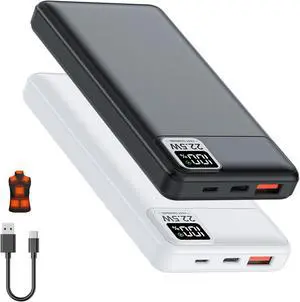 2-Pack Heated Vest Battery Pack USB 5V/12V 10000mAh Fits for DR.Prepare, KOVNLO, Tidewe, FFraao, iHood Electric Heating Hoodie/Jacket/Blanket/Chair/Stadium Seat Cushion PD20W Fast Charger for iPhone