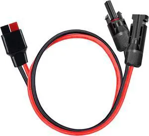 10AWG Solar Panel Cable Connector Kit,Anderson Connector,Anderson Adapter Power Pole Port,Male and Female Solar Extension Cable Connector Kits for Portable Solar Generator Power Station(2Ft)
