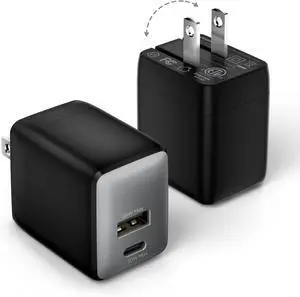 USB C Charger Block, 30W USB C Fast Charging, Dual-Port Compact USB Charger Block with Foldable Plug, Compatible with 16/16 Pro/15/15 Plus/15 Pro/15 Pro Max/14/13/12/11 (2 Pack) USB C Charger Block, 30W USB C Fast Charging, Dual-Port Compact USB Charger Block with Foldable Plug, Compatible with 16/16 Pro/15/15 Plus/15 Pro/15 Pro Max/14/13/12/11 (2 Pack)