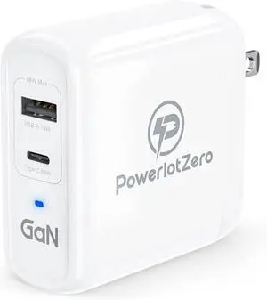 USB C Wall Charger Fast Charging - PowerlotZero 68W 2-Port GaN Type C Charger Block PD 60W & QC 18W Power Adapter with Foldable Plug for MacBook Pro Air Laptop iPad iPhone 14 13 Pro Max Plus Pixel USB C Wall Charger Fast Charging - PowerlotZero 68W 2-Port GaN Type C Charger Block PD 60W & QC 18W Power Adapter with Foldable Plug for MacBook Pro Air Laptop iPad iPhone 14 13 Pro Max Plus Pixel
