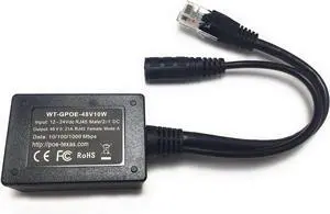 PoE Texas Power Over Ethernet Inline Converter Injector for 12 Volt and Solar to POE Conversions - Convert 12-30v to PoE with Gigabit Data - Instantly Step Up Voltage to IEEE 802.3af Compatible PoE