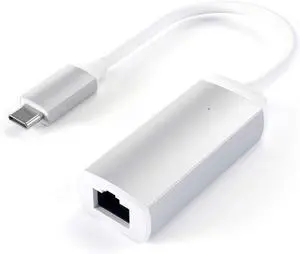 Satechi Aluminum Type-C Gigabit Ethernet Adapter, Compatible with MacBook Air/Pro M5/M4, iPad Air/Pro M5/M4, iPad mini, iPhone 17 - Silver Satechi Aluminum Type-C Gigabit Ethernet Adapter, Compatible with MacBook Air/Pro M5/M4, iPad Air/Pro M5/M4, iPad mini, iPhone 17 - Silver