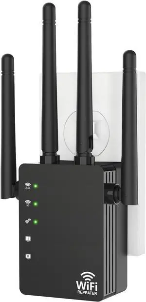 12880 Sq.Ft Range WiFi Extender Signal Booster Dual Band 5GHz/2.4GHz, 105-Device Compatibility, Simple Installation, WiFi Extender