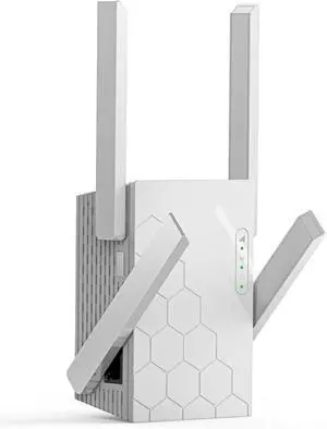 WiFi Extender Signal Booster Dual Band 5.8GHz&2.4GHz, WiFi Booster for Home Covers Up to 10200 Sq.ft and 45 Devices, Wireless Signal Amplifier 1200Mbps WiFi Repeater w/Ethernet Port, 1-Tap Setup