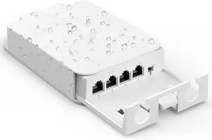 YuanLey 4 Port Outdoor PoE Extender 1 in 3 Out, IEEE 802.3af/at Mini 4 Channel PoE Repeater IP66 Waterproof, Vlan, Extend 250m(Total 350m), Wall Mount Passthrough POE Amplifier, Plug and Play