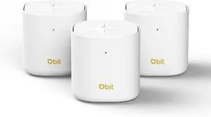 DBIT AX1800 WiFi 6 Whole Home Mesh Wi-Fi System, Dual-Band Coverage up to 6,500 sq. ft. and 150 Devices, Replaces Wireless Router and Extender (D-MAX5, 3-Pack, 6 Gigabit Ethernet Ports in Total)