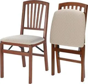 Stakmore Slat Back Folding Chair Finish, Set of 2, Cherry Stakmore Slat Back Folding Chair Finish, Set of 2, Cherry