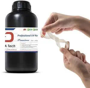 Siraya Tech Tenacious 3D Printer Flexible 405nm UV-Curing Resin with High Impact Resistance Standard Photopolymer Resin for LCD DLP 3D Printing (1000g, Clear) Siraya Tech Tenacious 3D Printer Flexible 405nm UV-Curing Resin with High Impact Resistance Standard Photopolymer Resin for LCD DLP 3D Printing (1000g, Clear)