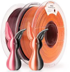 AMOLEN Silk PLA 3D Printer Filament Bundle 2KG, Dual Color PLA 1.75mm Pack, Shiny Color Change 3D Printing PLA Filament for Most FDM 3D Printer, Black Orange & Black Pink, 1KG X 2 Spools AMOLEN Silk PLA 3D Printer Filament Bundle 2KG, Dual Color PLA 1.75mm Pack, Shiny Color Change 3D Printing PLA Filament for Most FDM 3D Printer, Black Orange & Black Pink, 1KG X 2 Spools