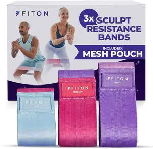 FitOn Resistance Bands for Stretching & Mobility Support - Non Slip Knitted Elastic Bands for Exercise, Strength & Joint Stability, Low-Impact Training for Legs, Thighs, Glutes, 3-Pack, Multi-Color FitOn Resistance Bands for Stretching & Mobility Support - Non Slip Knitted Elastic Bands for Exercise, Strength & Joint Stability, Low-Impact Training for Legs, Thighs, Glutes, 3-Pack, Multi-Color