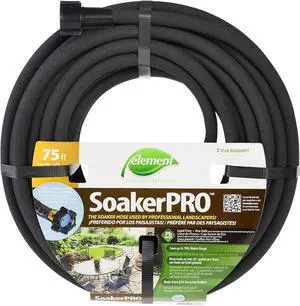 Element SoakerPRO Soaker Hose, 75' Length, 3/8" Diameter, Black Element SoakerPRO Soaker Hose, 75' Length, 3/8" Diameter, Black