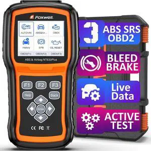 FOXWELL NT630 Plus OBD2 Scanner with ABS and SRS, Brake Code Reader with Auto Bleed, ABS Module Bidirectional Control, Oil EPB SAS Reset, Check Engine Light, Live Data, No Subscription Required FOXWELL NT630 Plus OBD2 Scanner with ABS and SRS, Brake Code Reader with Auto Bleed, ABS Module Bidirectional Control, Oil EPB SAS Reset, Check Engine Light, Live Data, No Subscription Required