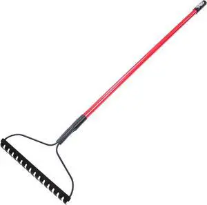 Bully Tools Bow Rake 16" Tines | Heavy Duty Steel Garden Rake for Leaves Lawn Debris Mulch Soil and Gravel | 58" Fiberglass Handle Leaf Rake, 100% Made in USA Bully Tools Bow Rake 16" Tines | Heavy Duty Steel Garden Rake for Leaves Lawn Debris Mulch Soil and Gravel | 58" Fiberglass Handle Leaf Rake, 100% Made in USA
