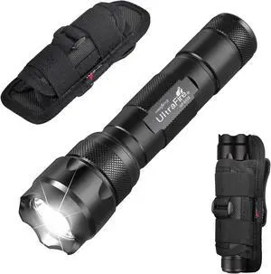 ULTRAFIRE WF-502B Single Mode Flashlight with Holster,1000 Lumen Tactical Flashlight with Duty Belt Holster,Bright Law Enforcement - Police Flashlight(Battery not Included) ULTRAFIRE WF-502B Single Mode Flashlight with Holster,1000 Lumen Tactical Flashlight with Duty Belt Holster,Bright Law Enforcement - Police Flashlight(Battery not Included)
