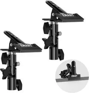 EMART Photography Reflector Holder, Photo Video Studio 5/8" Heavy Duty Metal Clamp Attachment, Light Stand Clip Mount with Umbrella Hole for Backdrop, Diffuser, Lighting -2 Pack EMART Photography Reflector Holder, Photo Video Studio 5/8" Heavy Duty Metal Clamp Attachment, Light Stand Clip Mount with Umbrella Hole for Backdrop, Diffuser, Lighting -2 Pack