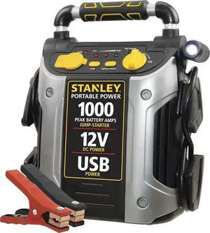 STANLEY J509 Portable Power Station Jump Starter 1000 Peak Amp Battery Booster, USB Port, Battery Clamps STANLEY J509 Portable Power Station Jump Starter 1000 Peak Amp Battery Booster, USB Port, Battery Clamps