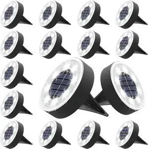 Joomer Solar Ground Lights, 16 Pack 8 LED Solar Lights Outdoor IP68 Waterproof Disc Light In-Ground Landscape Lighting Outdoor for Patio Pathway Lawn Yard Driveway Walkway (White) Joomer Solar Ground Lights, 16 Pack 8 LED Solar Lights Outdoor IP68 Waterproof Disc Light In-Ground Landscape Lighting Outdoor for Patio Pathway Lawn Yard Driveway Walkway (White)