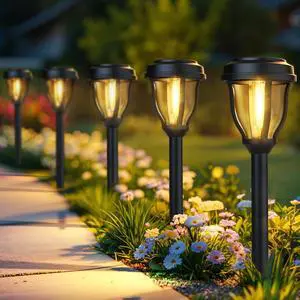 DERAYSION 12 Pack Solar Lights Outdoor, Solar Pathway Lights Auto On/Off Waterproof Garden Landscape Lighting for Path, Yard, Walkway, Driveway Decor DERAYSION 12 Pack Solar Lights Outdoor, Solar Pathway Lights Auto On/Off Waterproof Garden Landscape Lighting for Path, Yard, Walkway, Driveway Decor