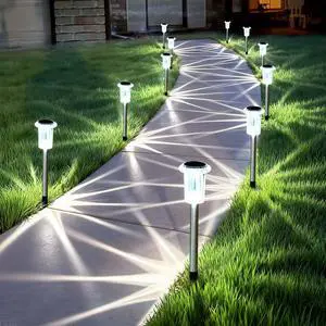 15 Pack Solar Pathway Lights Solar Lights Outdoor, Led Waterproof Yard Walkway Lighting Stainless Steel Garden Stake for Outside, Path, Landscape, Driveway, Backyard (Cold White) 15 Pack Solar Pathway Lights Solar Lights Outdoor, Led Waterproof Yard Walkway Lighting Stainless Steel Garden Stake for Outside, Path, Landscape, Driveway, Backyard (Cold White)
