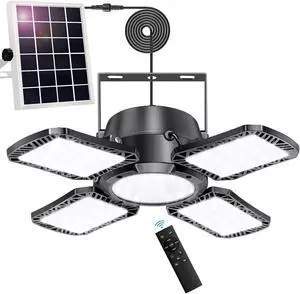 Auzev Solar Shed Light Indoor Outdoor Upgrade 176 LED 4 and 1 Heads Solar Powered Motion Sensor Pandent Daytime Work Lights with 4 Modes Remote Control Security lamp for Garage Gazebo Barn Auzev Solar Shed Light Indoor Outdoor Upgrade 176 LED 4 and 1 Heads Solar Powered Motion Sensor Pandent Daytime Work Lights with 4 Modes Remote Control Security lamp for Garage Gazebo Barn