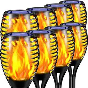 TomCare 8 Pack Outdoor Solar Lights Flickering Flames Torch Decorative Garden Lights Solar Powered Waterproof Lighting for Garden Patio Yard Landscape TomCare 8 Pack Outdoor Solar Lights Flickering Flames Torch Decorative Garden Lights Solar Powered Waterproof Lighting for Garden Patio Yard Landscape