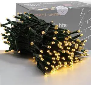 Home Lighting 66ft Christmas Decorative Mini Lights, 200 LED Green Wire Fairy Starry String Lights Plug in, 8 Lighting Modes, for Indoor Outdoor Xmas Tree Wedding Party Decoration (Warm White) Home Lighting 66ft Christmas Decorative Mini Lights, 200 LED Green Wire Fairy Starry String Lights Plug in, 8 Lighting Modes, for Indoor Outdoor Xmas Tree Wedding Party Decoration (Warm White)