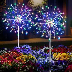 suddus Solar Garden Lights Outdoor Waterproof Decorative, 2Pack 150LED Firework Lights 8 Modes, Multicolor Solar Fairy Light for Yard, Patio, Pathway, Flowerbed Party Wedding Decor suddus Solar Garden Lights Outdoor Waterproof Decorative, 2Pack 150LED Firework Lights 8 Modes, Multicolor Solar Fairy Light for Yard, Patio, Pathway, Flowerbed Party Wedding Decor