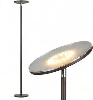 Brightech Sky Flux Dimmable LED Floor Lamp Super Bright Floor Lamp with 3 Light Modes for Living Room, Office Torchiere Standing Touch-Lamp, Tall Torch Lamp for Bedroom & Reading - Bronze Brightech Sky Flux Dimmable LED Floor Lamp Super Bright Floor Lamp with 3 Light Modes for Living Room, Office Torchiere Standing Touch-Lamp, Tall Torch Lamp for Bedroom & Reading - Bronze