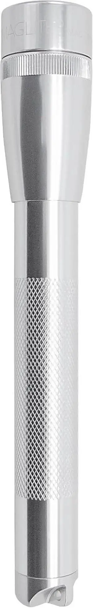 MagLite Mini LED 2-Cell AA Flashlight High-Powered Compact LED Light with Multi-Mode Function, Water-Resistant Aluminum Build, Adjustable Beam, Includes Batteries & Holster Silver MagLite Mini LED 2-Cell AA Flashlight High-Powered Compact LED Light with Multi-Mode Function, Water-Resistant Aluminum Build, Adjustable Beam, Includes Batteries & Holster Silver