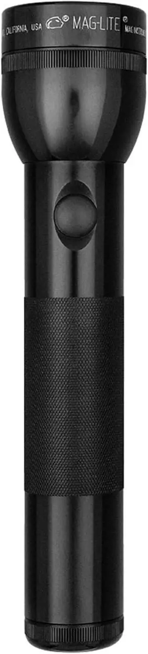 MagLite 2-Cell D Incandescent Flashlight Water-Resistant, Adjustable Beam, High-Intensity Xenon Bulb Black MagLite 2-Cell D Incandescent Flashlight Water-Resistant, Adjustable Beam, High-Intensity Xenon Bulb Black