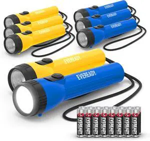 Eveready LED Flashlight (8-Pack) Bright Reliable Flashlights for General Purpose, Great for Camping, Car, Emergency Storm Power Outage Handheld Flashlight (Batteries Included) Eveready LED Flashlight (8-Pack) Bright Reliable Flashlights for General Purpose, Great for Camping, Car, Emergency Storm Power Outage Handheld Flashlight (Batteries Included)