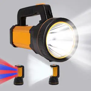 Powerful Led Flashlight High Lumens USB C Rechargeable,Super Bright Handheld Spotlight,Strong Metal Flashlight Large/Long Lasting/Lantern/Strap,High Powered Big Searchlight Powerful Led Flashlight High Lumens USB C Rechargeable,Super Bright Handheld Spotlight,Strong Metal Flashlight Large/Long Lasting/Lantern/Strap,High Powered Big Searchlight