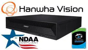 Hanwha Vision XRN-1620B2 X-Series 4K 16-Channel H.265 NVR with AI Search, 140 Mbps,Up to 80TB HDD Not Included