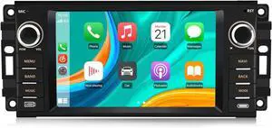 litillbuly Car Stereo [2GB+32GB] for Jeep Wrangler JK Compass Patriot/Chrysler/Dodge RAM Charger, 7 inch Touch Screen Android 13 Radio with Bluetooth GPS Navigation Wireless CarPlay Andriod Auto